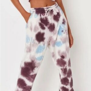Missguided Womens Tie Dye Oversized Joggers Size 8 NWOT